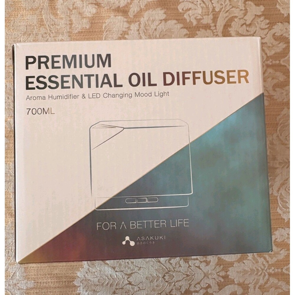 Asakuki 700ml Premium Essential Oil Diffuser Aromatherapy LED Changing New